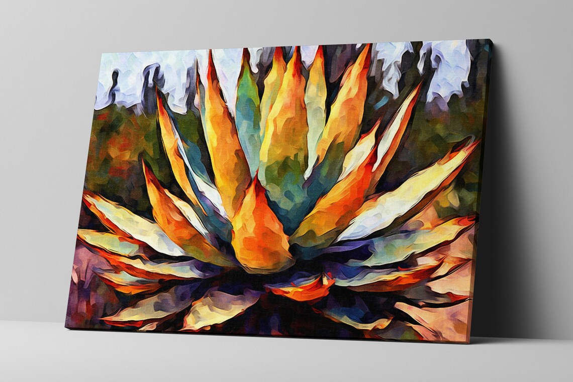 Agave Plant Southwest Desert Cactus Art Print - Image 2