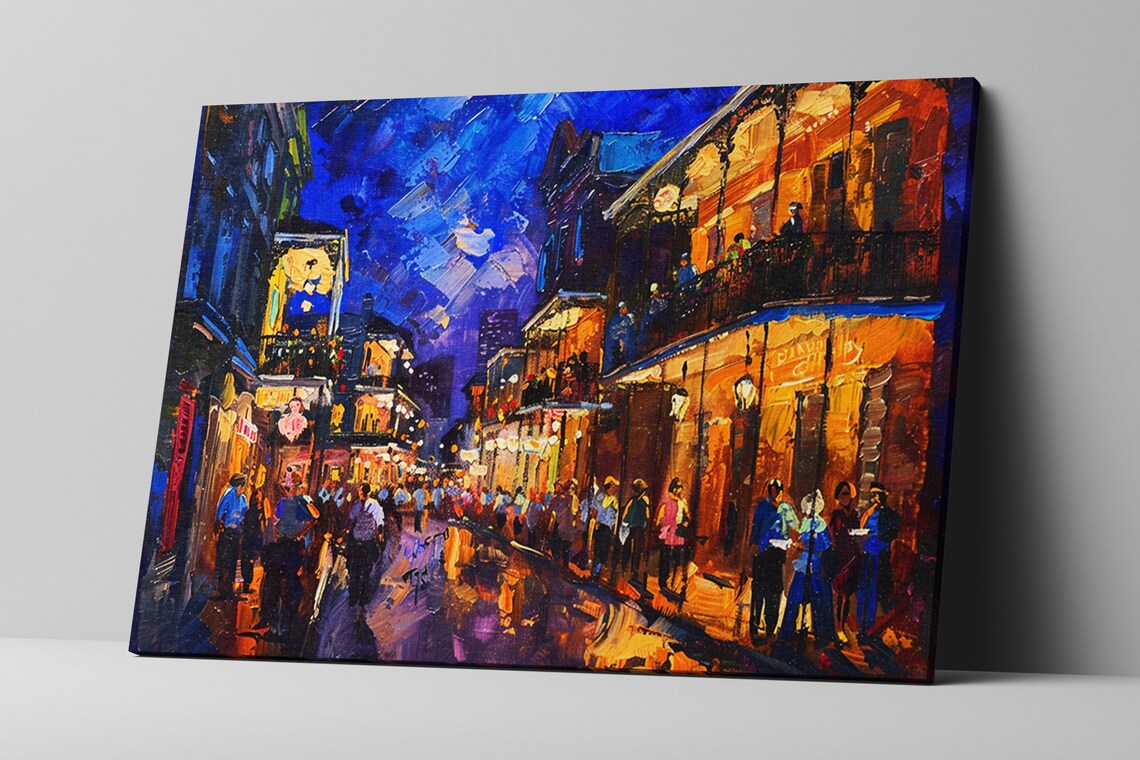Nola Purple Nights French Quarter Night Art Print - Image 5