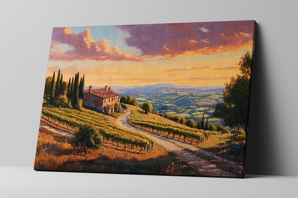 Tuscany Landscape Art Print, Europe Travel Decor - Image 2