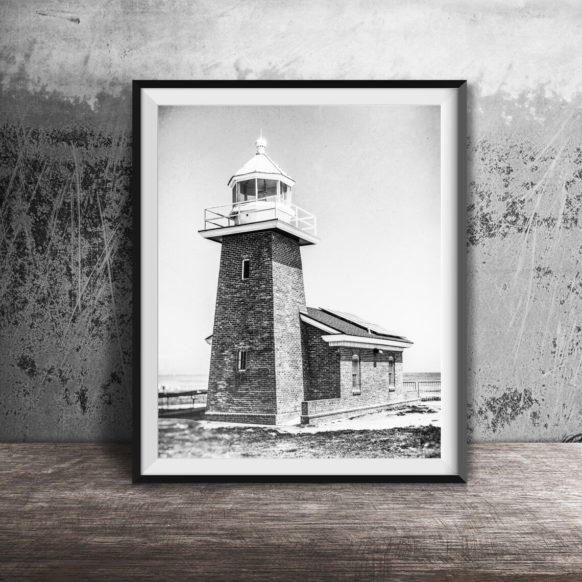 Santa Cruz Historic Brick Lighthouse Surfing Museum Photo Poster - Image 2