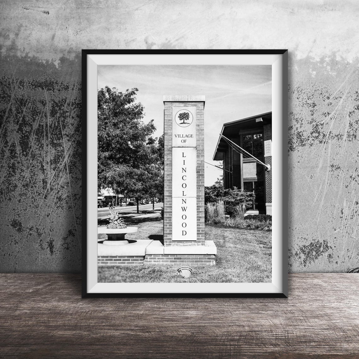 Lincolnwood Illinois Unframed Chicagoland Photography Print Chicago Suburbs Sign Village Of Lincolnwood Illinois Town Sign - Image 2