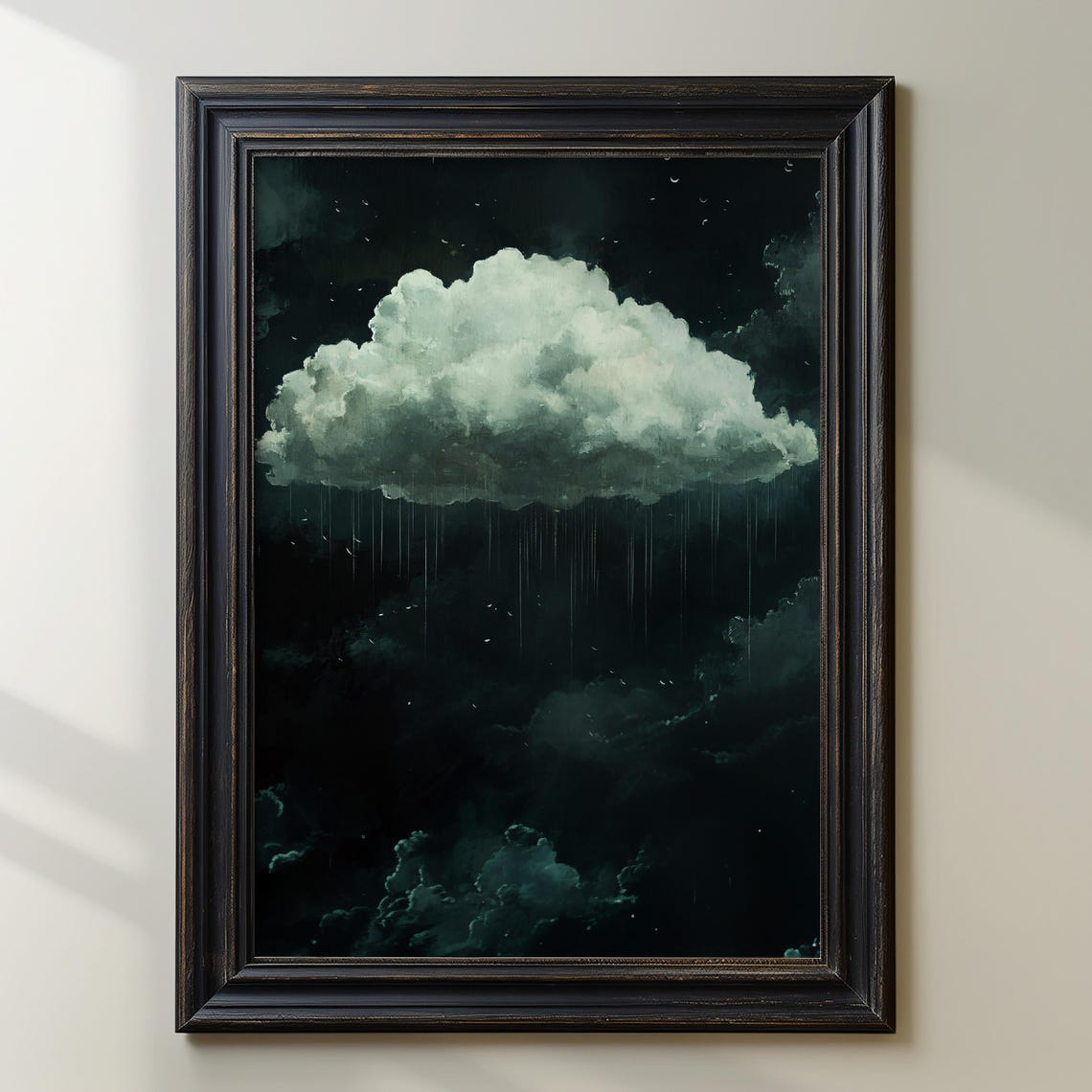 Cloud Art Print Abstract Sky Painting Stormy Cloud Wall Art Moody Landscape Dark Sky Decor Rain Cloud Print Dramatic Nature Art - Image 4