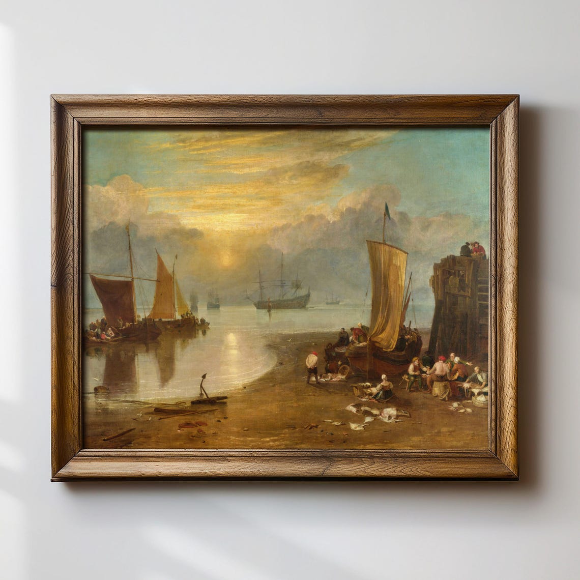Turner Sun Rising Through Vapour Fishermen on the Beach Poster - Image 4