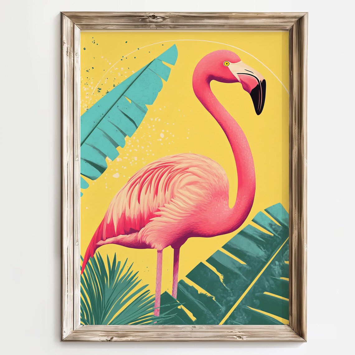 Flamingo Tropical Art Print, Modern Tropical Decor