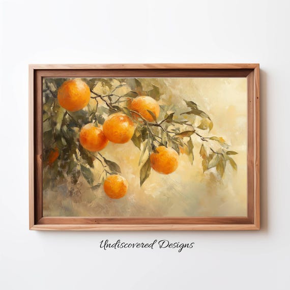 Vintage Orange Tree Still Life Art Print