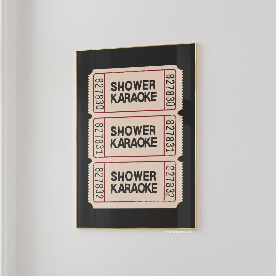 Shower Karaoke Bathroom Trendy Wall Art Poster