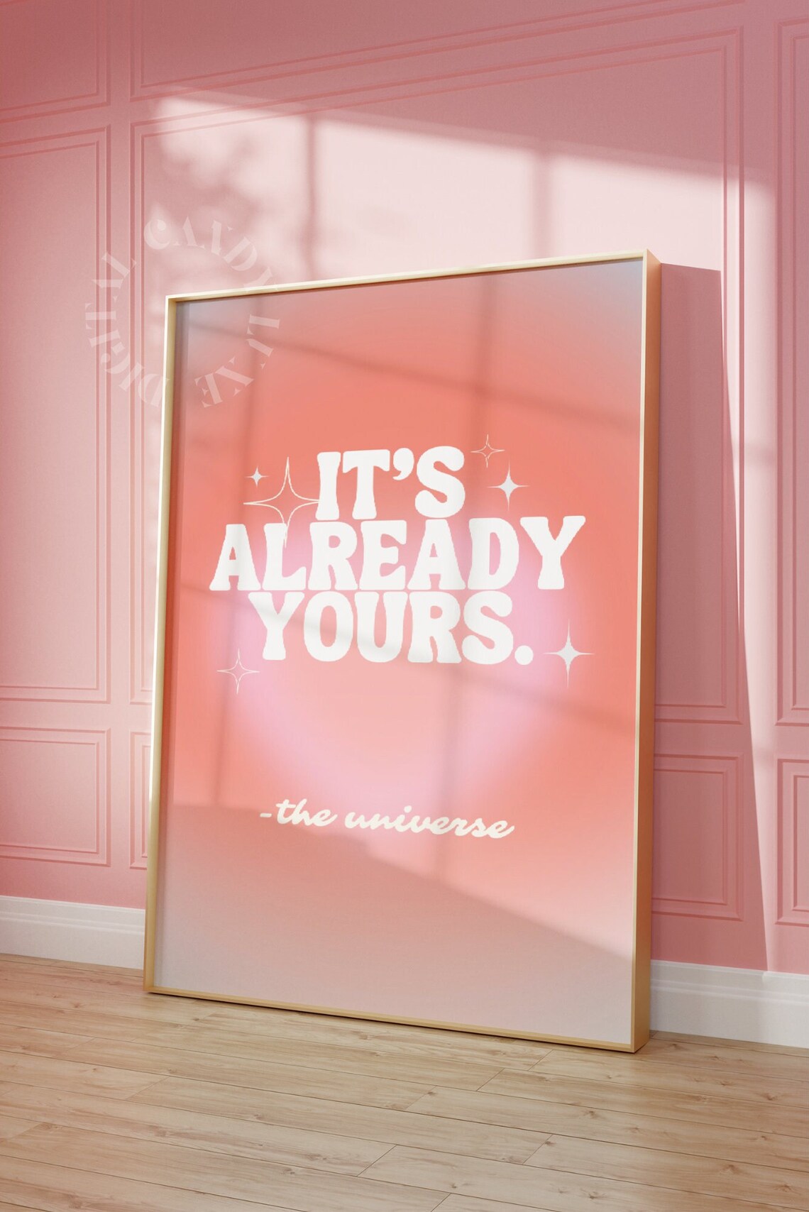 Aura Poster Manifestation Art Print, Retro Spiritual Style