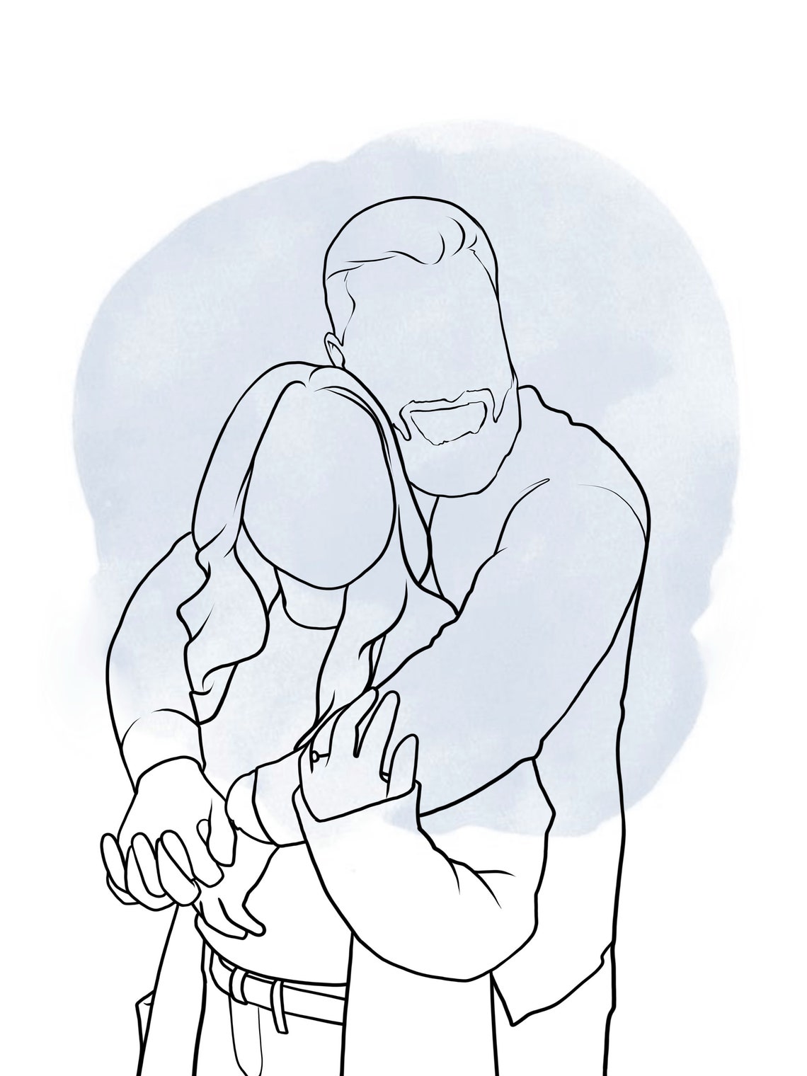 Line Art Portrait, Minimal Line Drawing
