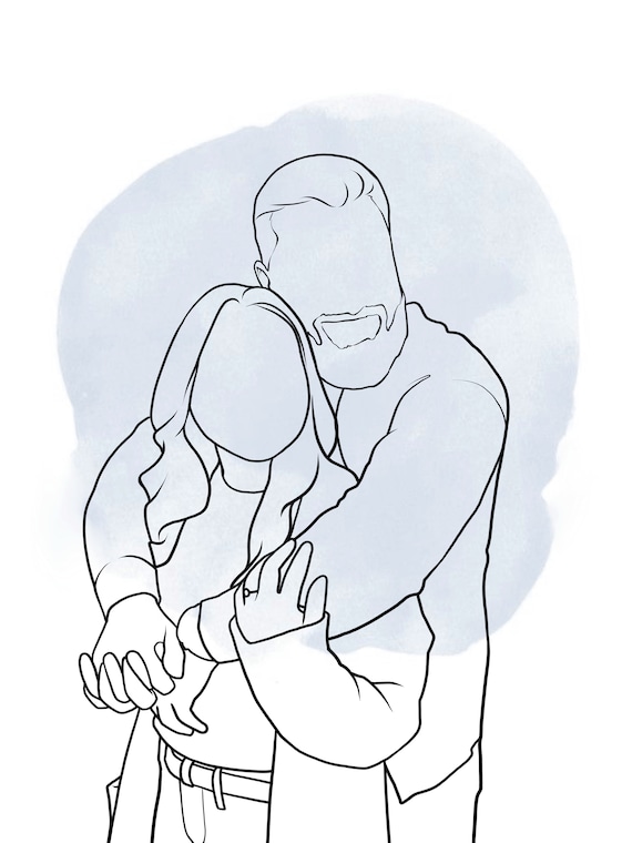 Line Art Portrait, Minimal Line Drawing