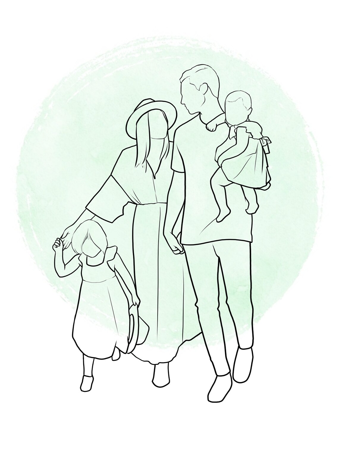 Line Art Portrait, Minimal Line Drawing - Image 2