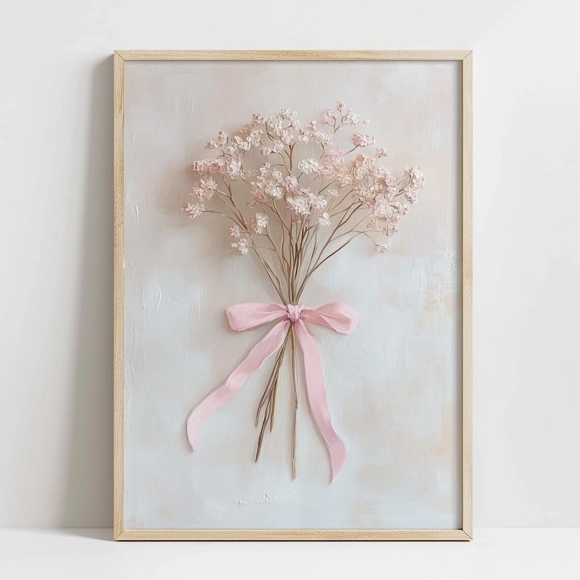 Vintage White Flowers Botanical Farmhouse Art Print