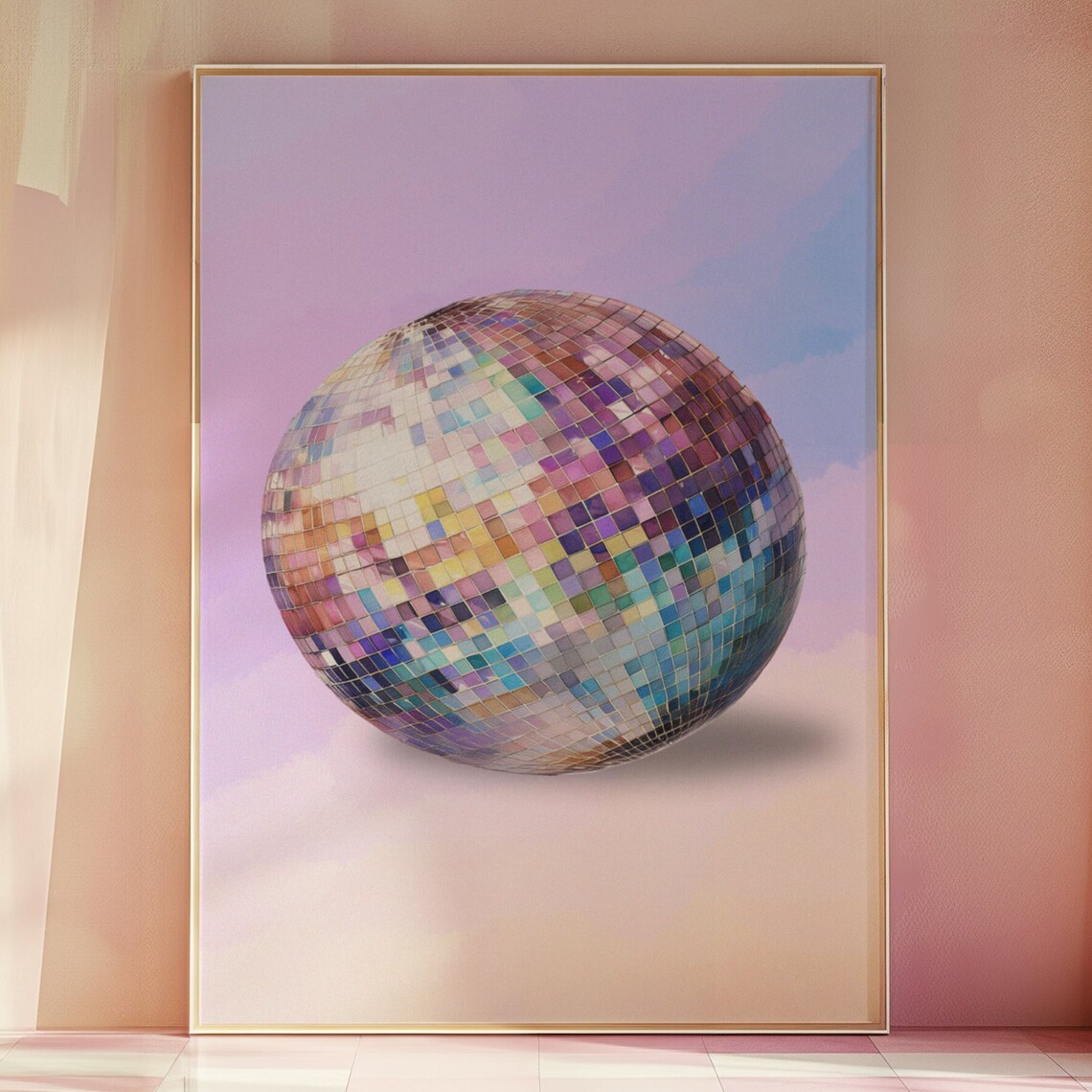 Disco Ball Maximalist Watercolor Art Print - Image 4