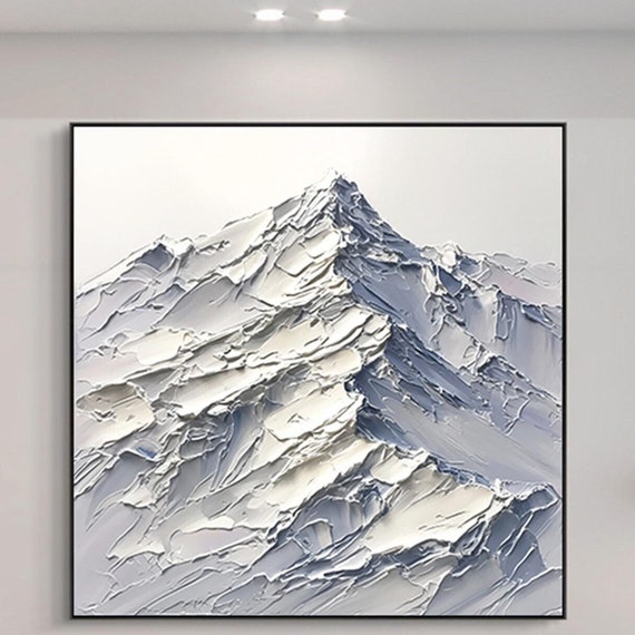 3dtexture Abstract Painting Painting On Personalized Gifts Framed Wall Painting Living Room Wall Decor Snow Mountains Wall Art