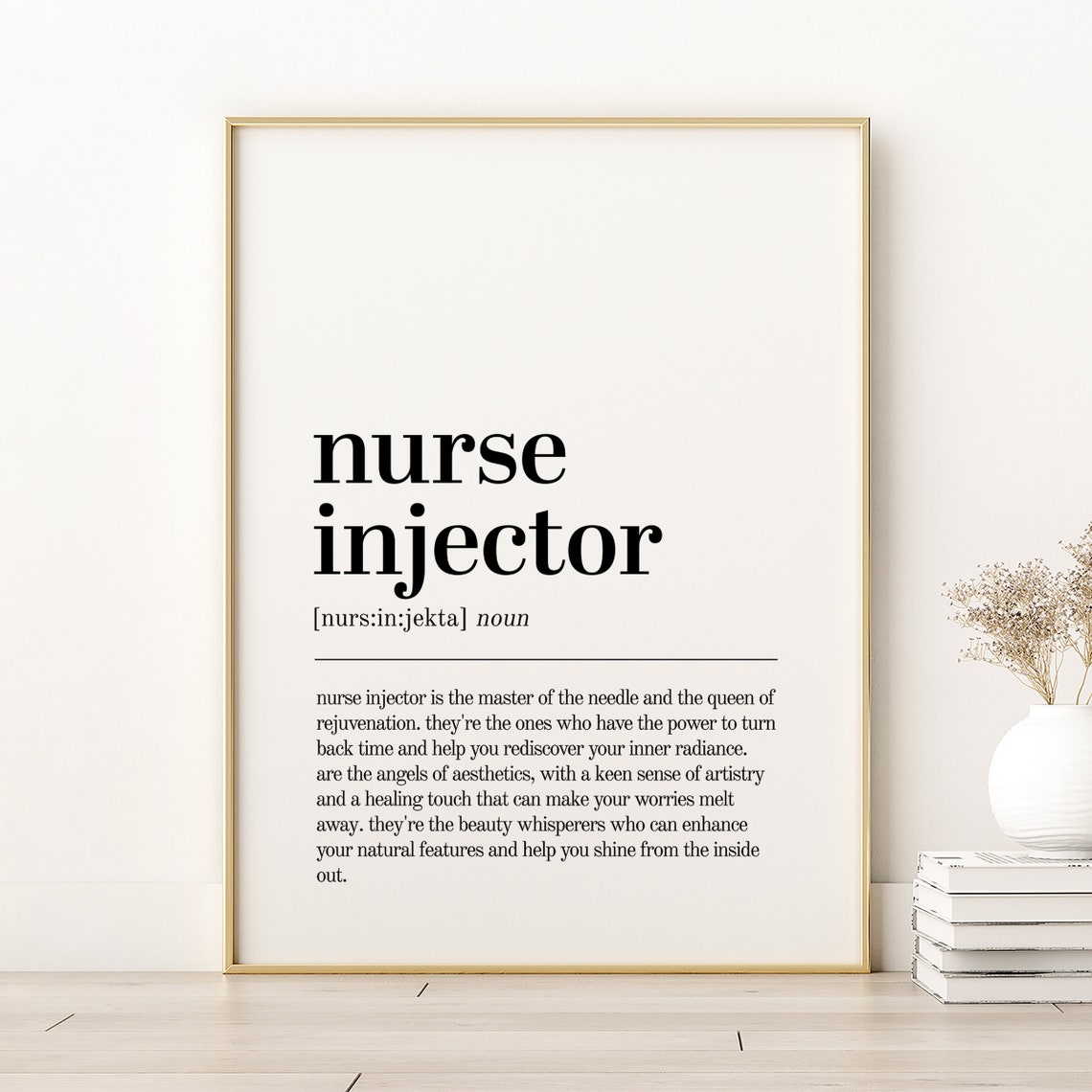 Nurse Injector Master of the Needle Dictionary Definition Poster