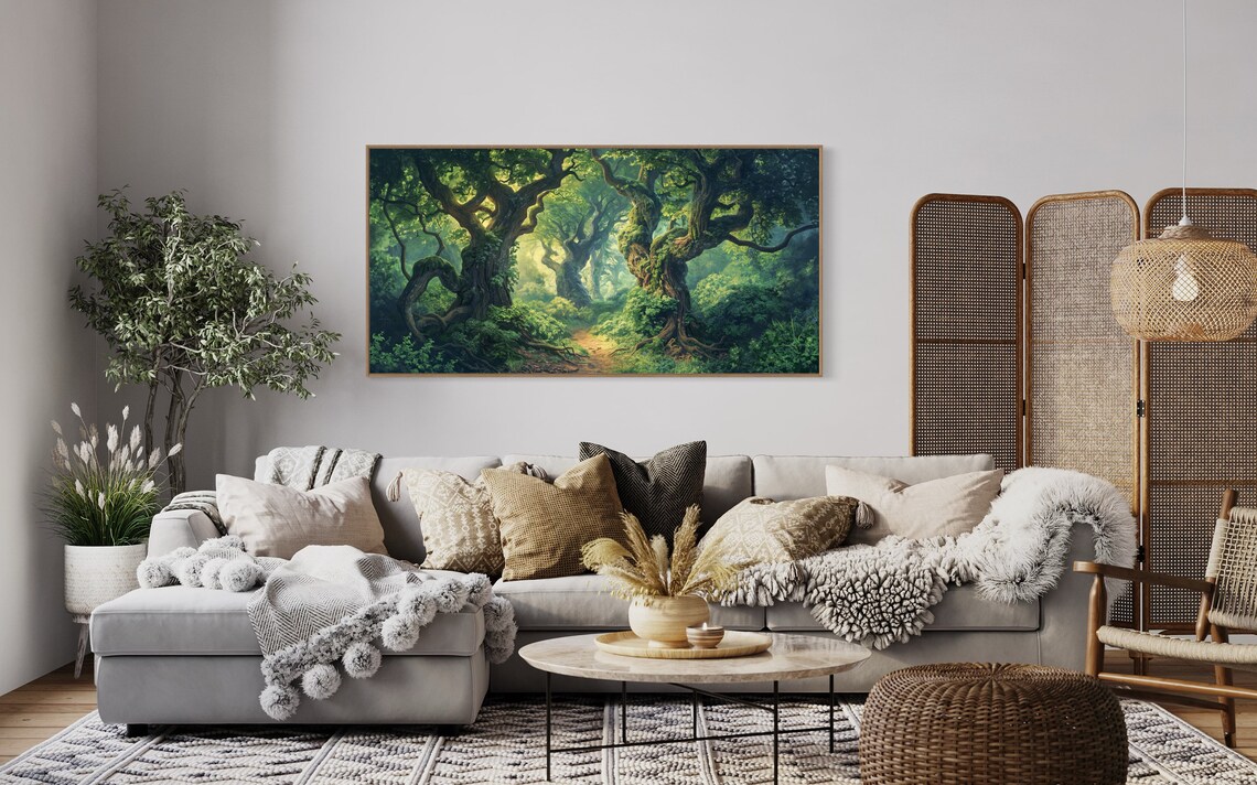 Enchanted Summer Forest Panoramic Landscape Print - Image 5