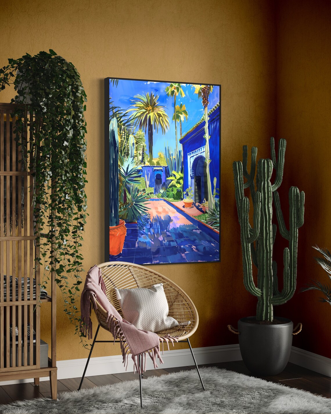 Marrakech Retreat Palm Tree Art Print, Morocco - Image 3