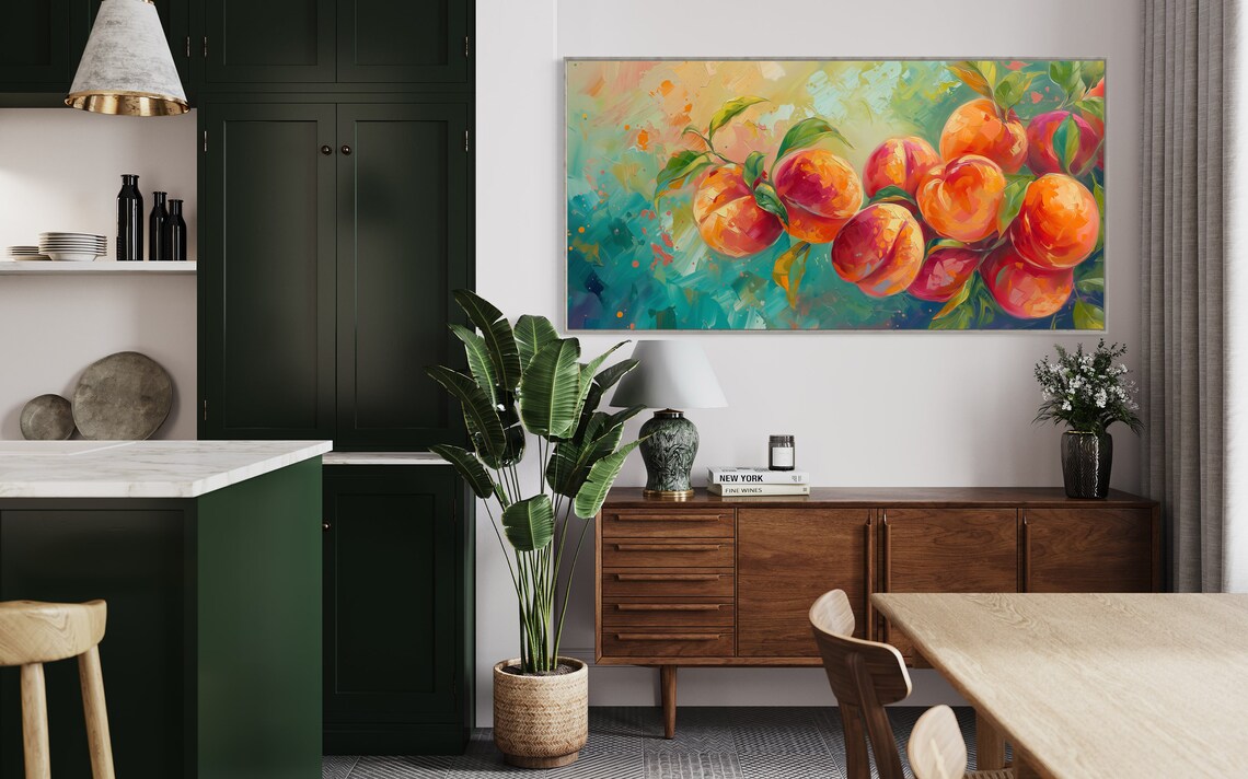 Just Peachy Peach Tree Fruit Painting Art Print - Image 2