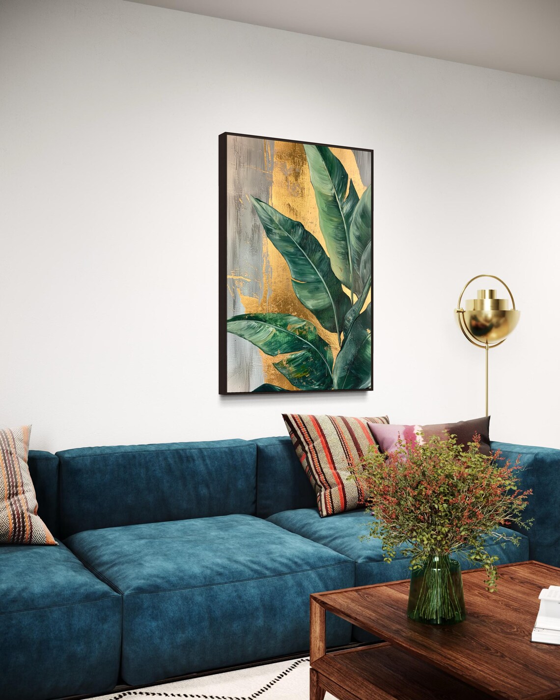 Banana Leaf Art Print, Tropical Botanical Abstract - Image 4