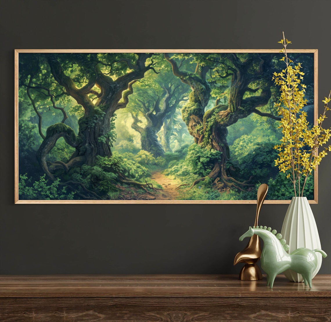 Enchanted Summer Forest Panoramic Landscape Print - Image 4