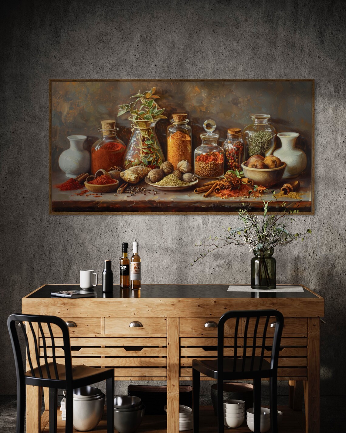 Herbs And Spices Farmhouse Kitchen Art Print - Image 5