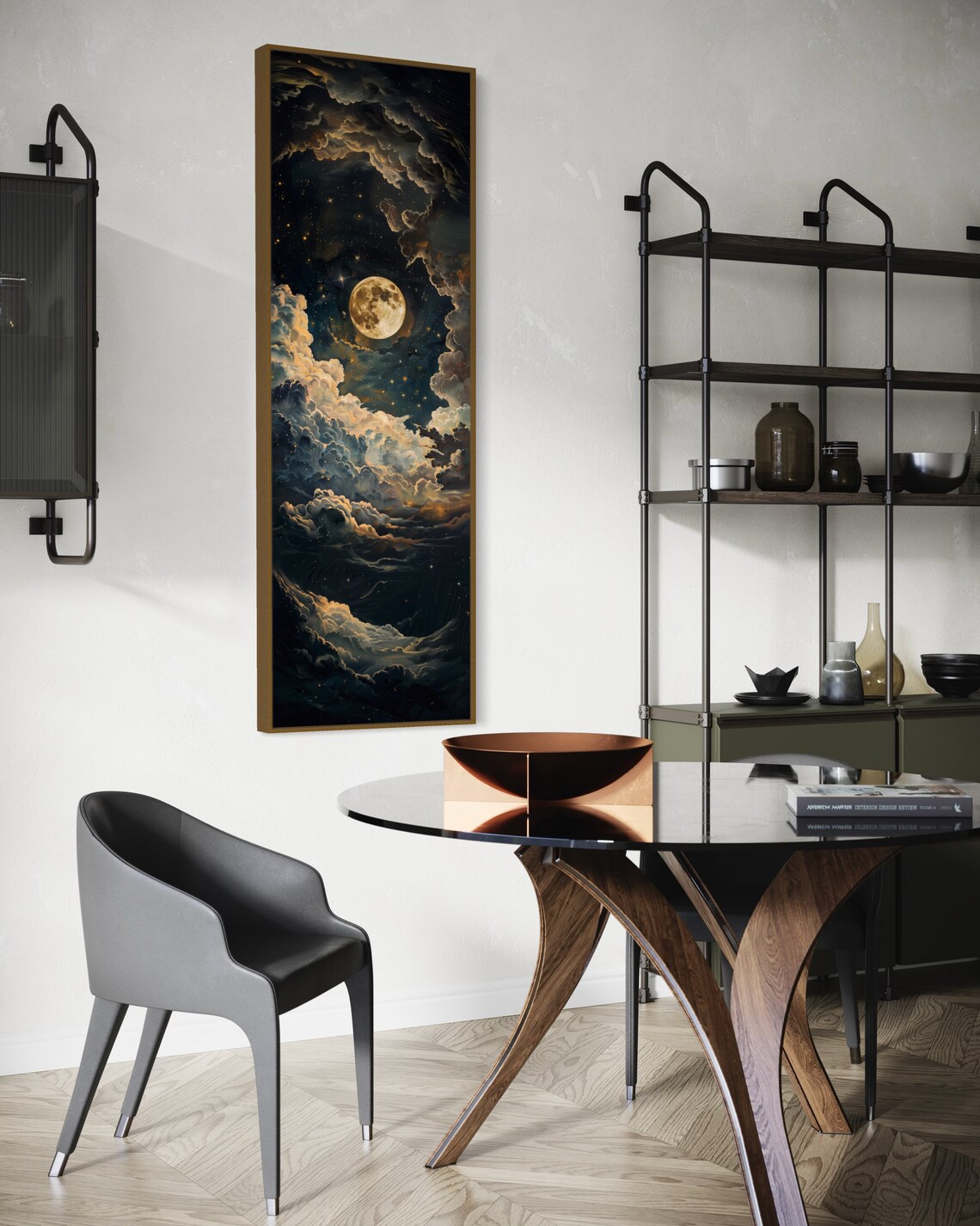 Moonlit Starry Night Vintage Celestial Art Print - Image 4