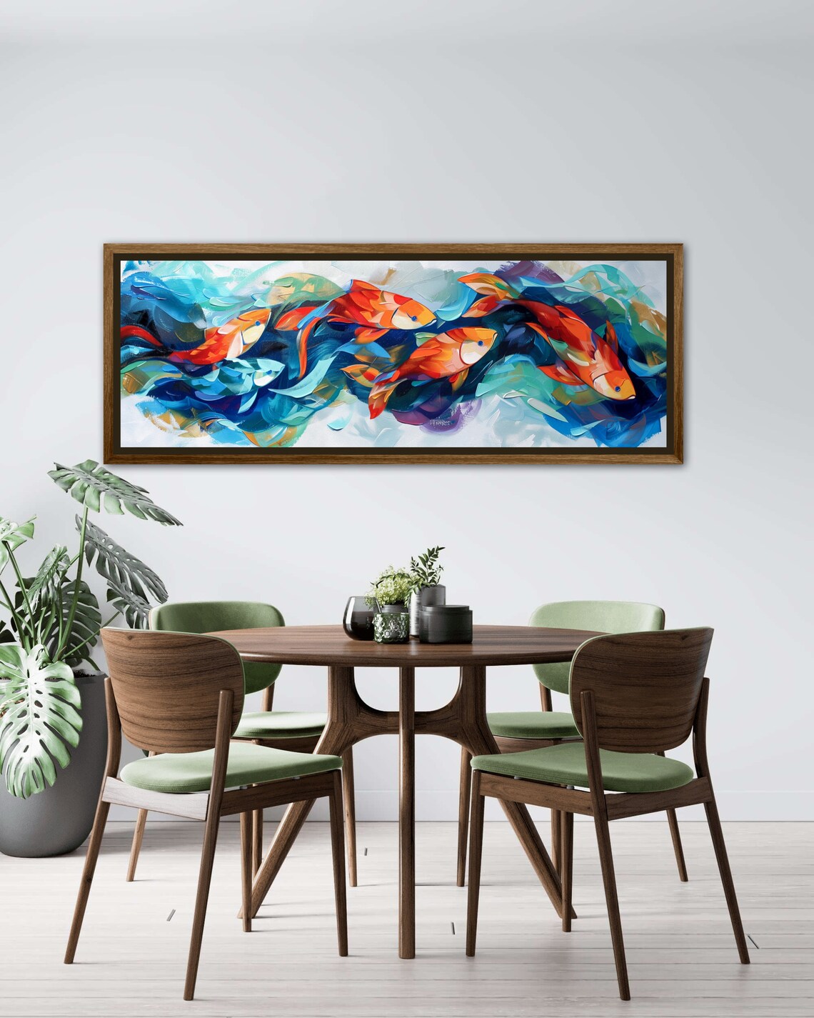 Tropical Fish School Panoramic Wall Art Print - Image 3