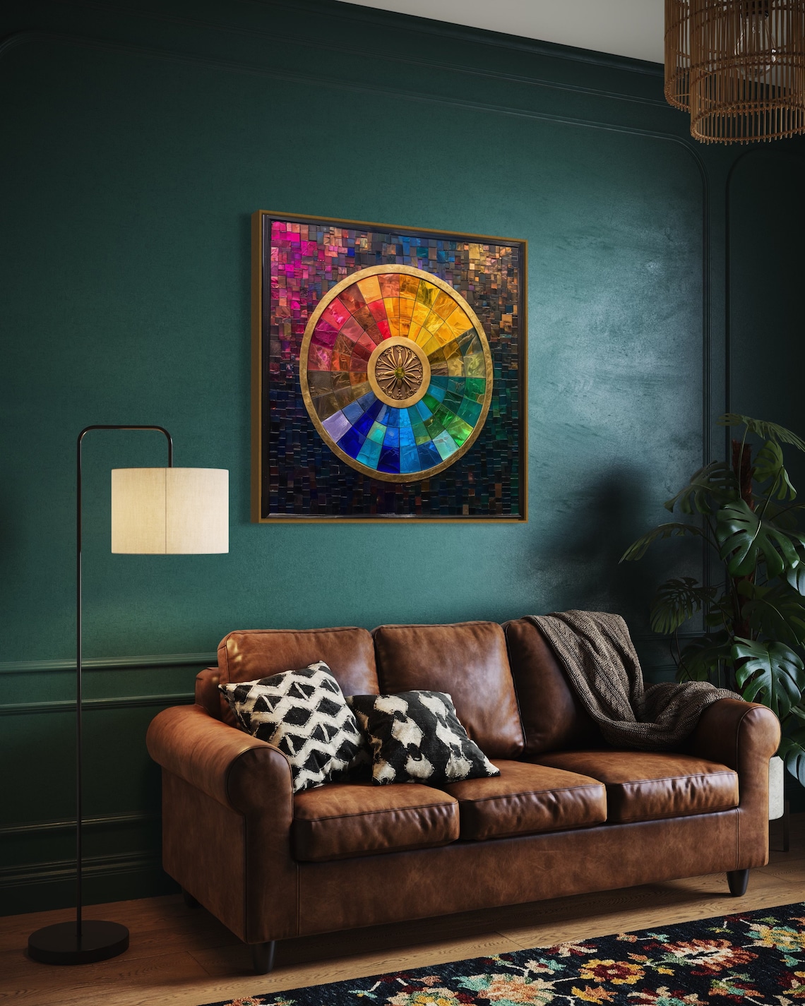 Kaleidoscope Mosaic Spiral Abstract Art Print - Image 2