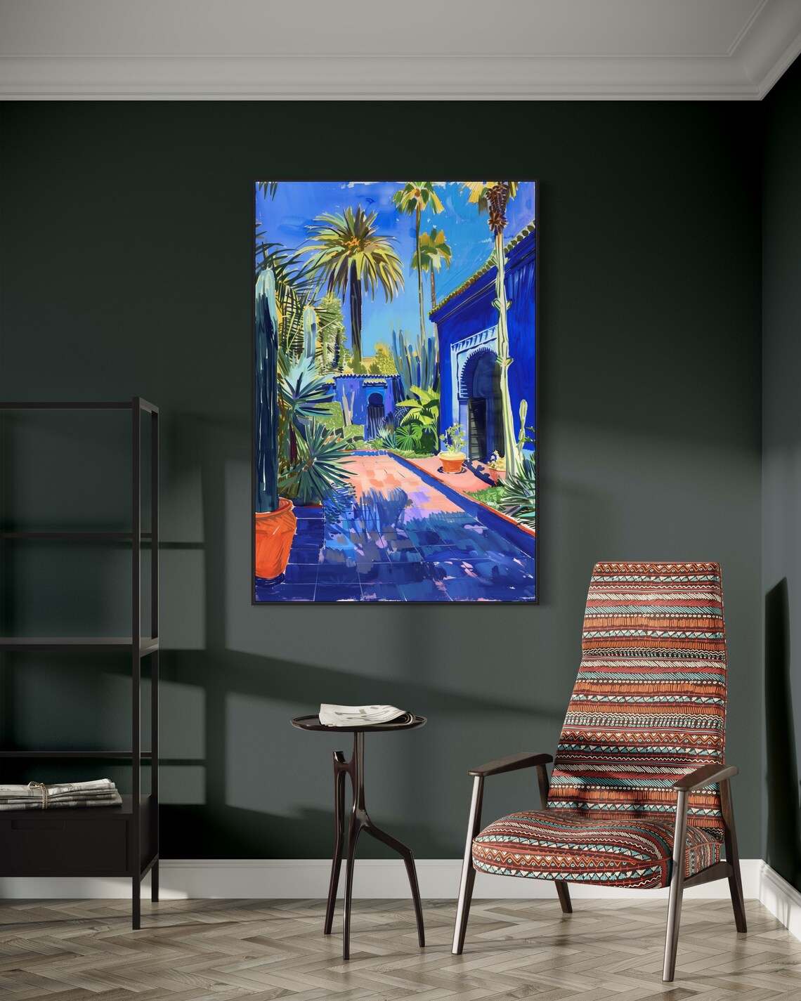 Marrakech Retreat Palm Tree Art Print, Morocco - Image 4