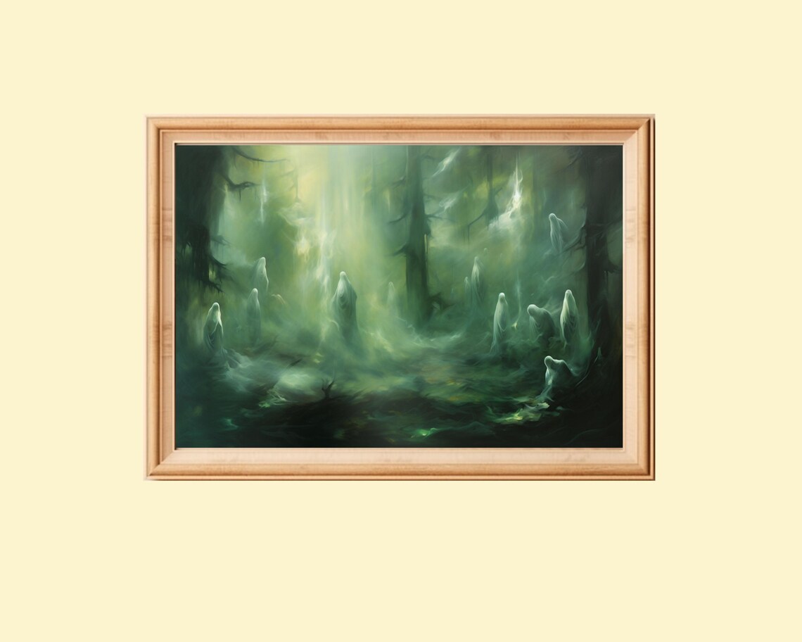 Halloween Ghosts In The Forest, Spooky Decor