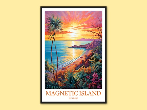 Magnetic Island Travel Poster Australian Beach Art Print