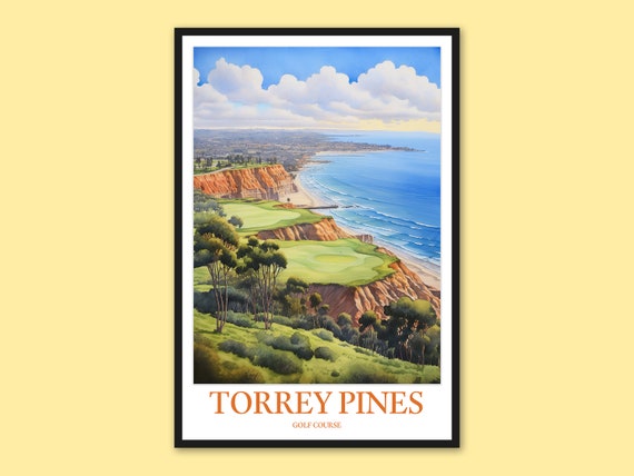 Torrey Pines Golf Course Print Coastal Travel Wall Art