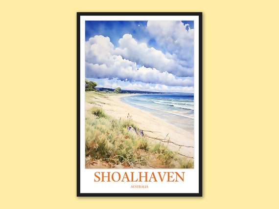 Shoalhaven Travel Poster Australian Beach Wall Art