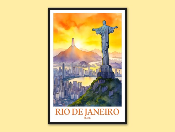 Rio De Janeiro Travel Poster Brazil Wall Art