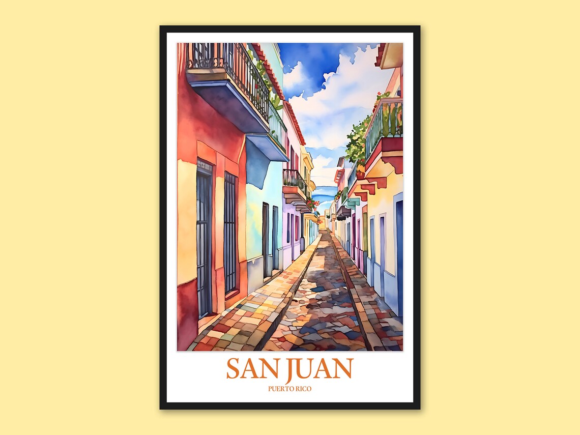 San Juan Travel Poster Puerto Rico Wall Art