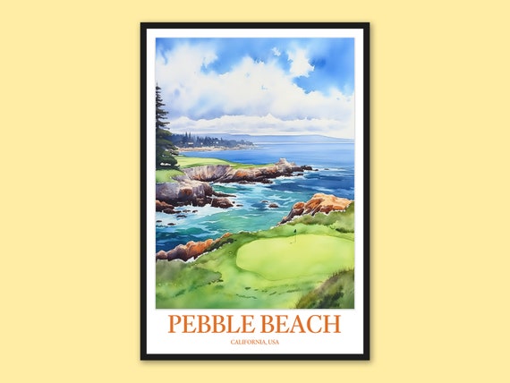 Pebble Beach Golf Course Print Travel Wall Art