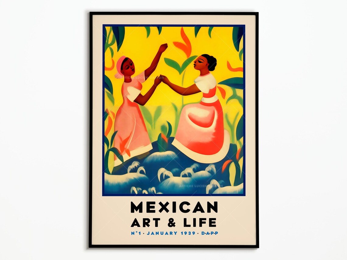 Mexican Art and Life No 1 January 1939 Dancers Folk Art Exhibition Poster