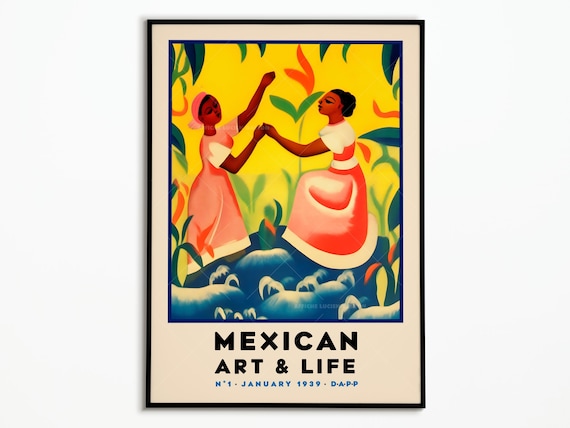 Mexican Art and Life No 1 January 1939 Dancers Folk Art Exhibition Poster