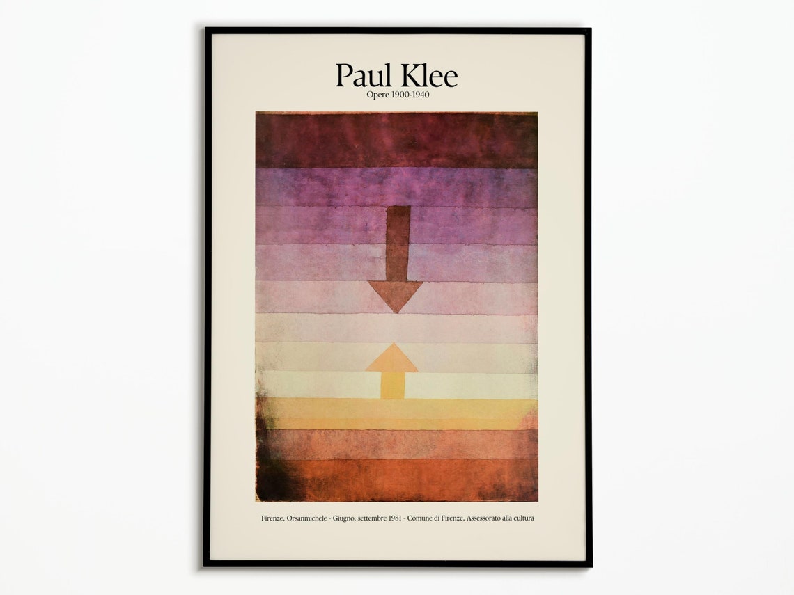 Paul Klee Firenze 1981 Purple Arrow Modern Exhibition Poster