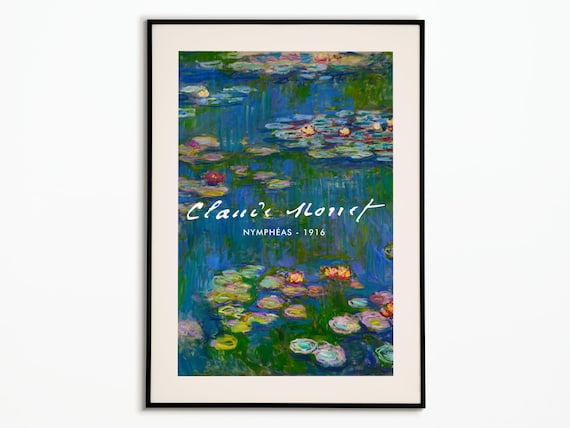 Claude Monet Nympheas 1916 Water Lilies Impressionist Poster