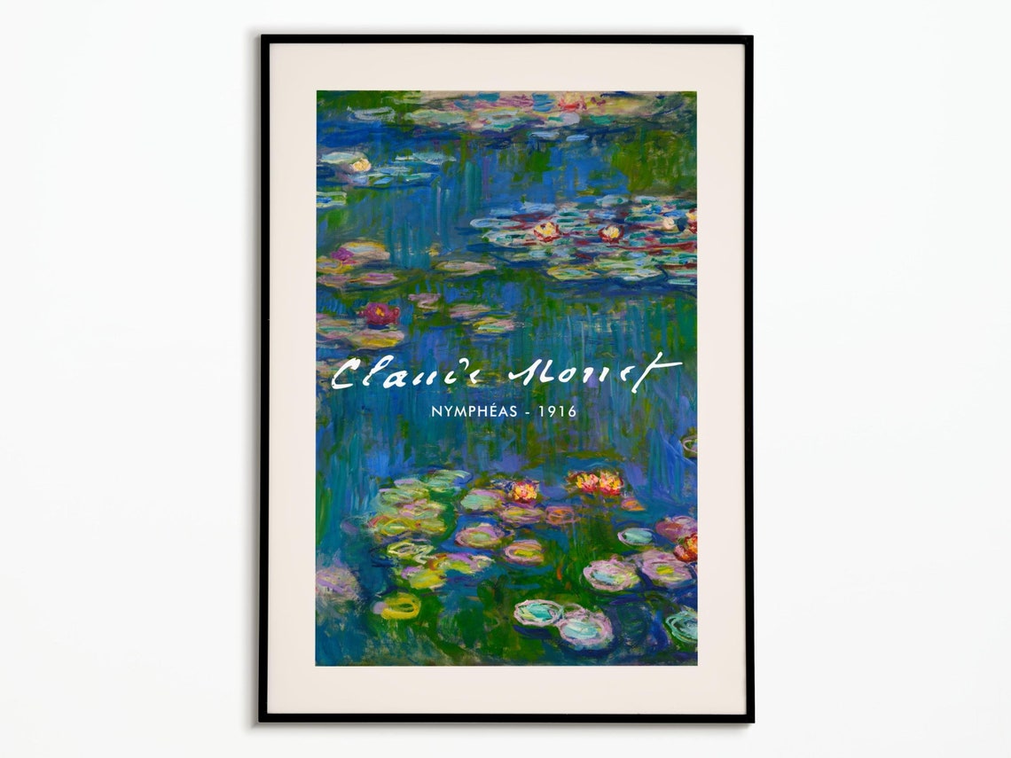Claude Monet Nympheas 1916 Water Lilies Impressionist Poster