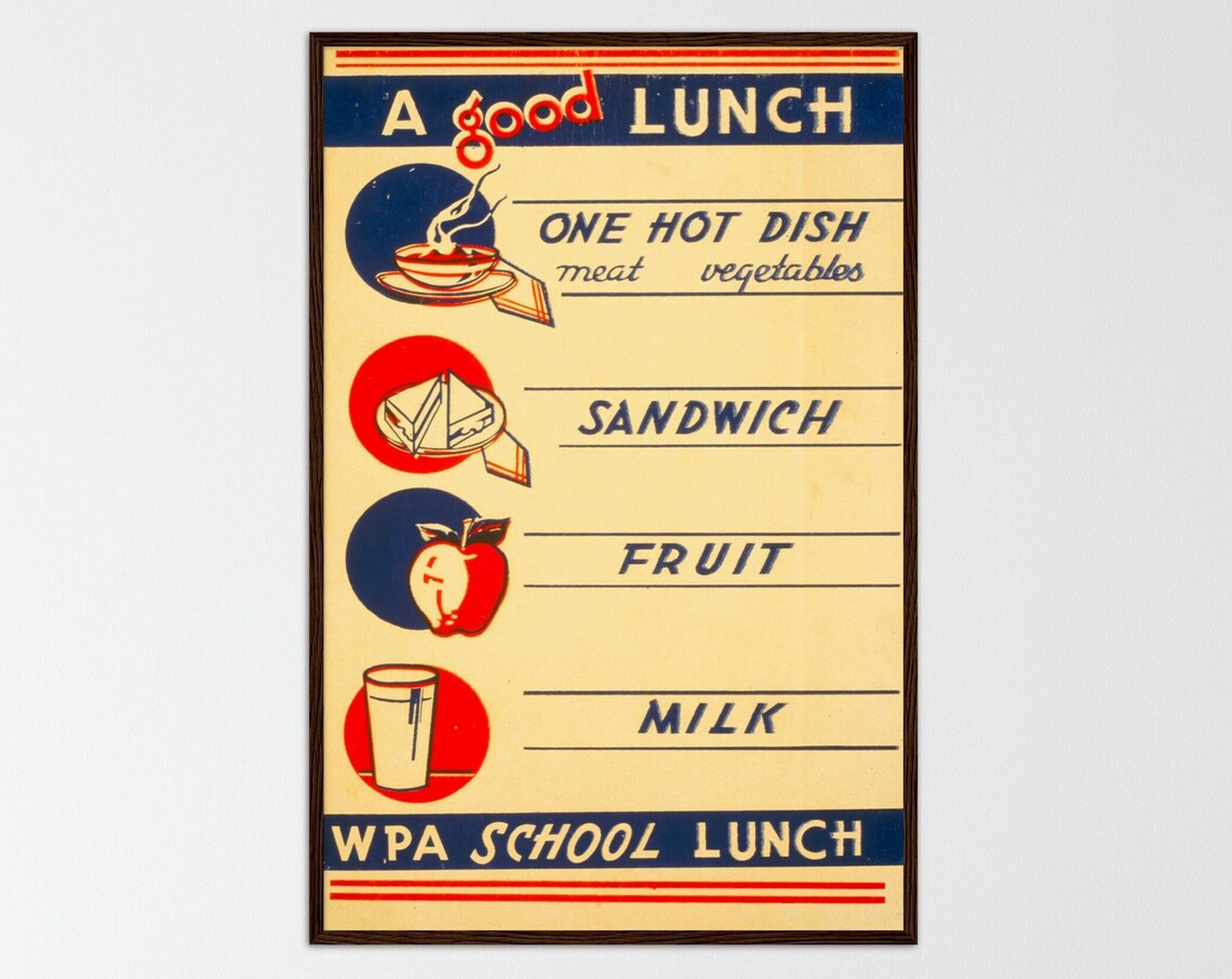 Old Advertisement Health Quote, Retro Kitchen Decor