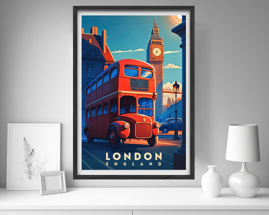 England Travel Poster England Print England Wall Art Print London England England Painting England Illustration England Watercolor Art - Image 4