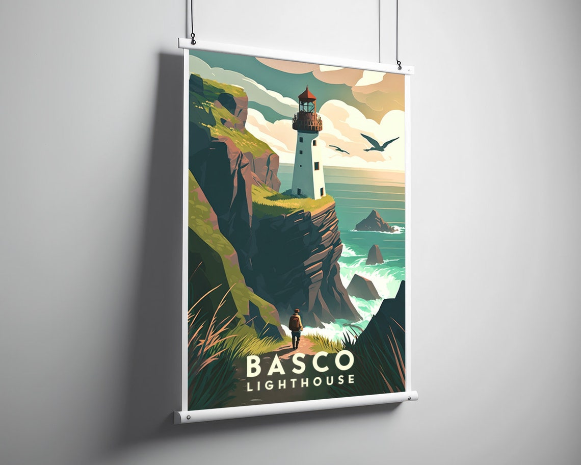Basco Lighthouse Batanes Philippines Vintage Travel Poster Coast - Image 3
