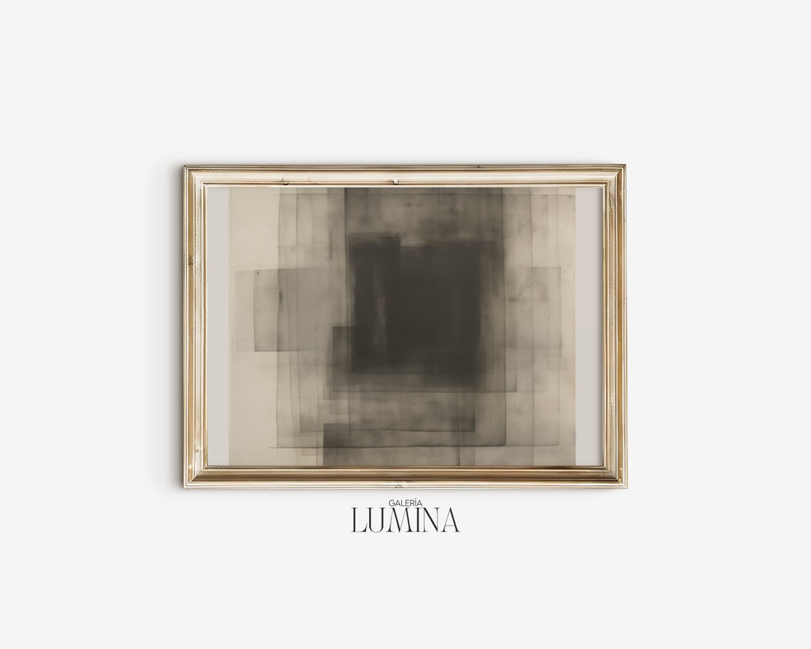 Geometric Abstract Drawing Vintage Dark Abstract Verso Painting Contemporary Abstract Wall Art Art Frame Tv Art 326 - Image 2
