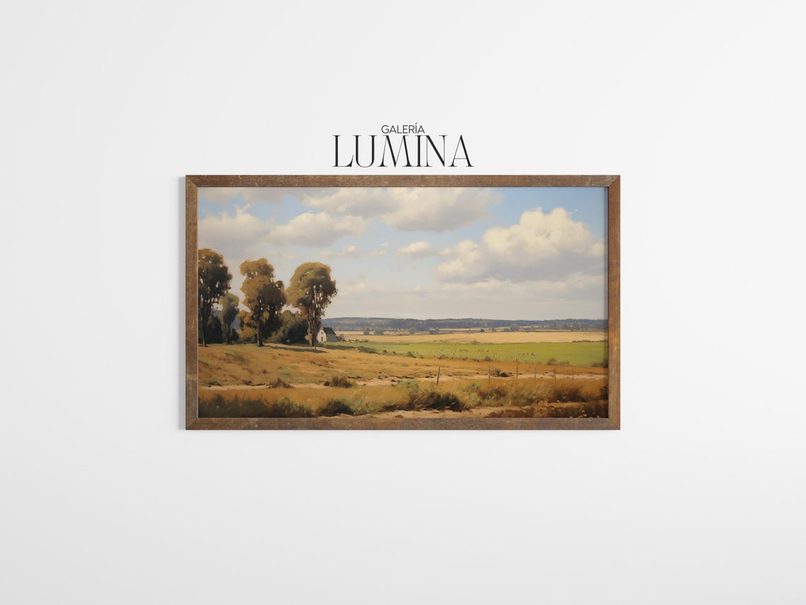 Rural Countryside Field Landscape Vintage Pastoral Meadow Poster - Image 3