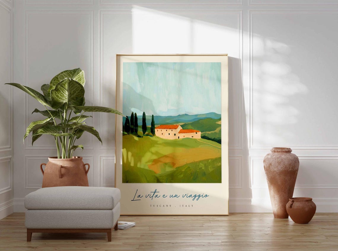 Tuscany Poster Italian Travel Print Tuscany Travel Art Tuscany Wall Art Italy Art Italy Travel Decor Italian Travel Gift - Image 3