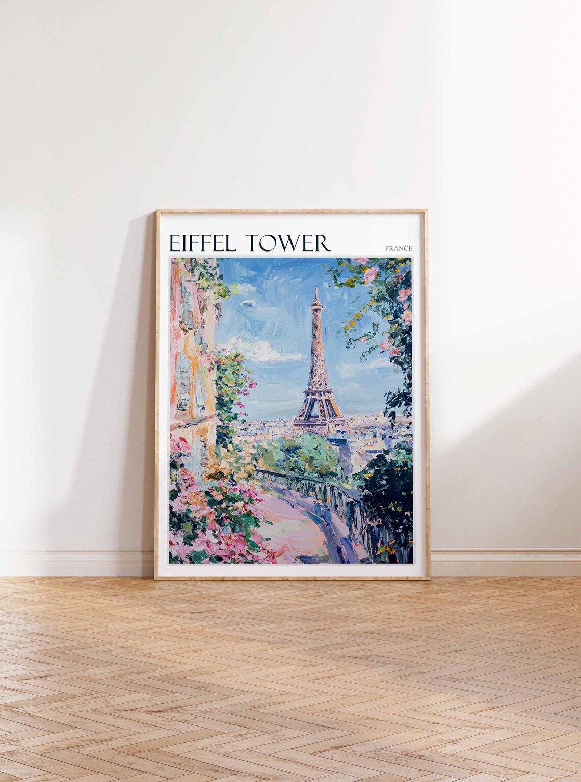 Eiffel Tower Poster Eiffel Tower Travel Print France Wall Art French Travel Print European Decor Paris Gift Paris Travel Poster - Image 3