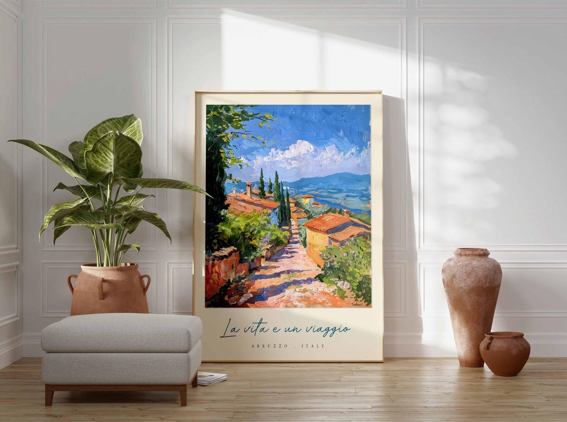 Abruzzo Poster Italian Travel Print Abruzzo Travel Art Abruzzo Wall Art Italy Art Italy Travel Decor Italian Travel Gift - Image 3