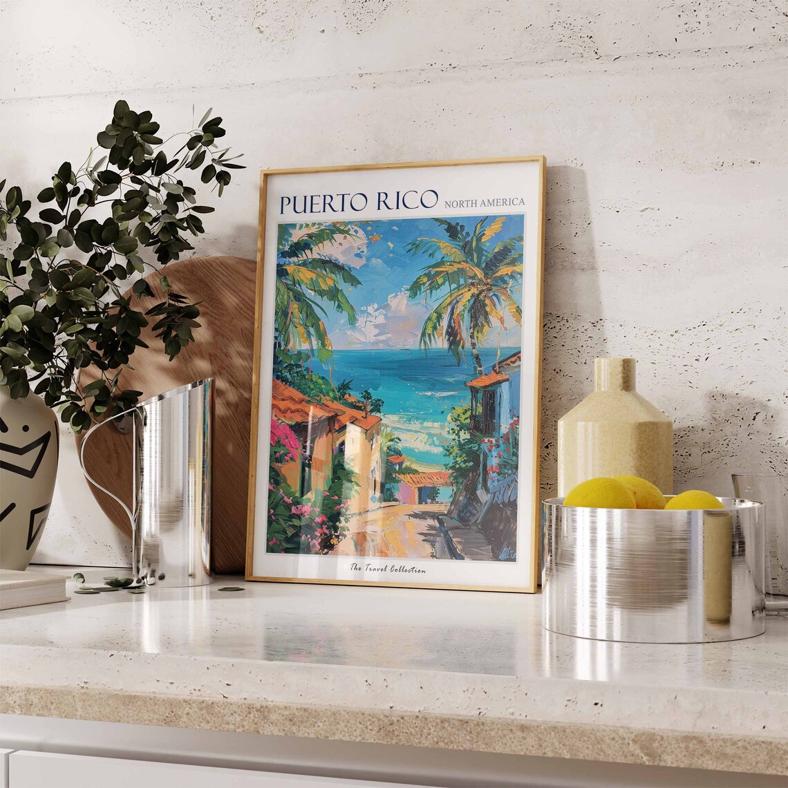 Puerto Rico Travel Poster, Caribbean Tropical Print - Image 3