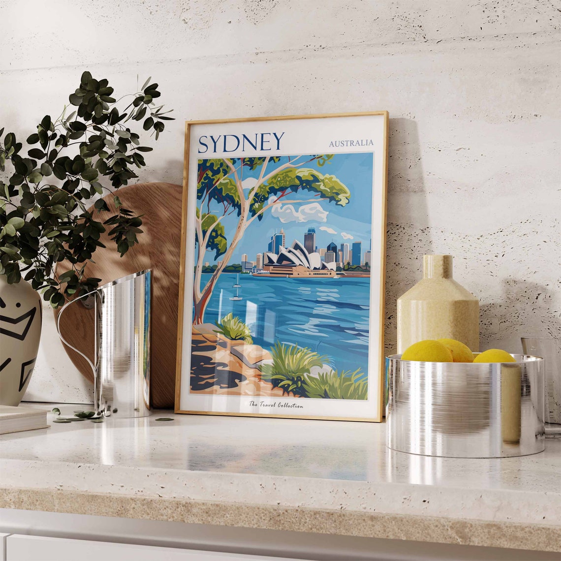 Sydney Australia Opera House Harbour Eucalyptus Travel Poster - Image 2